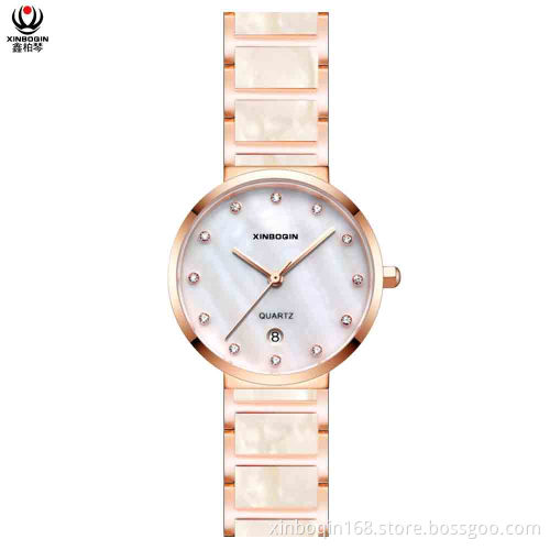 XINBOQIN Factory Luxury for Ladies OEM Fashion Acetate Watch
